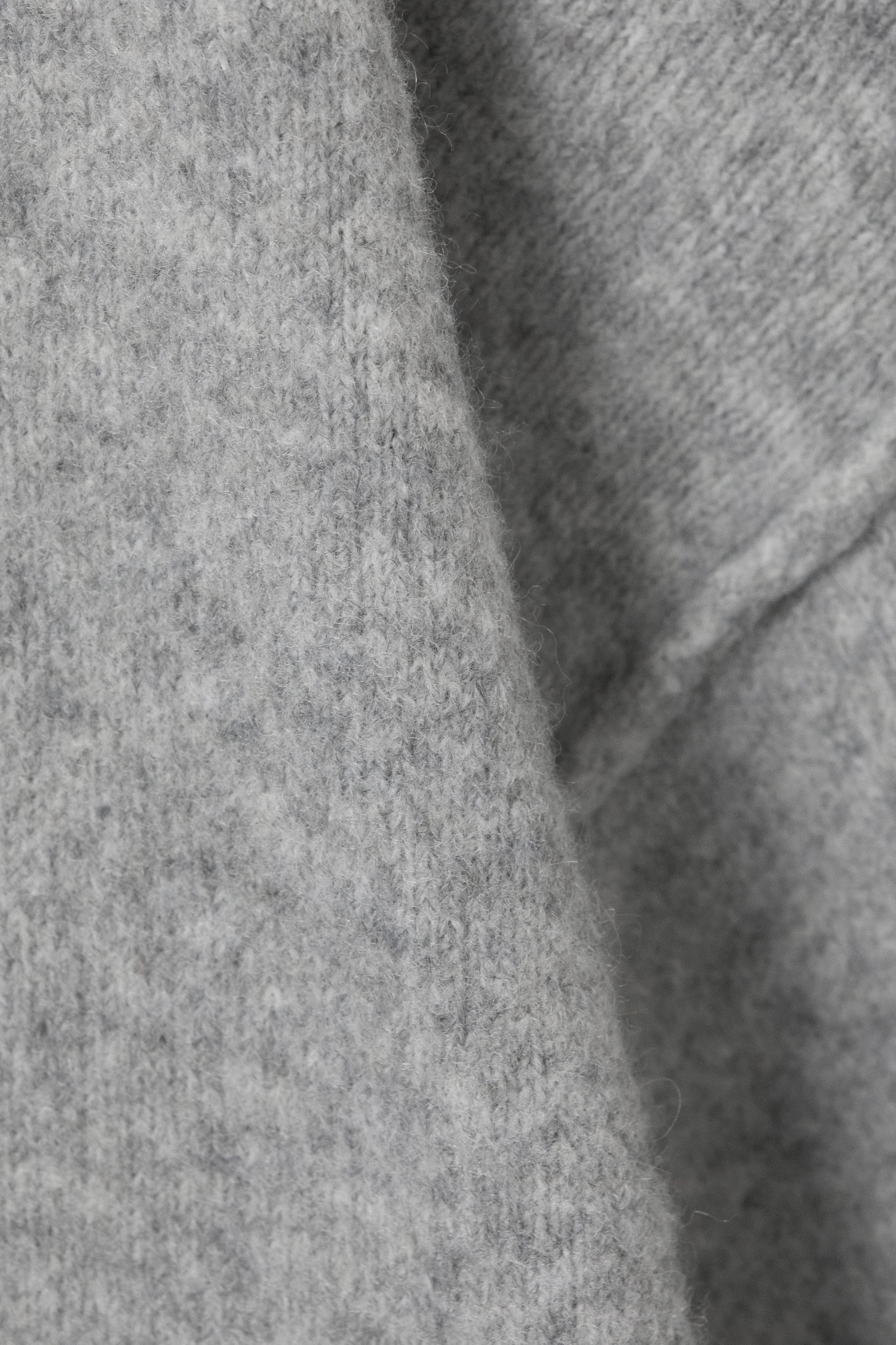 Grey Melange - Relaxed Knitted Sweater - 5