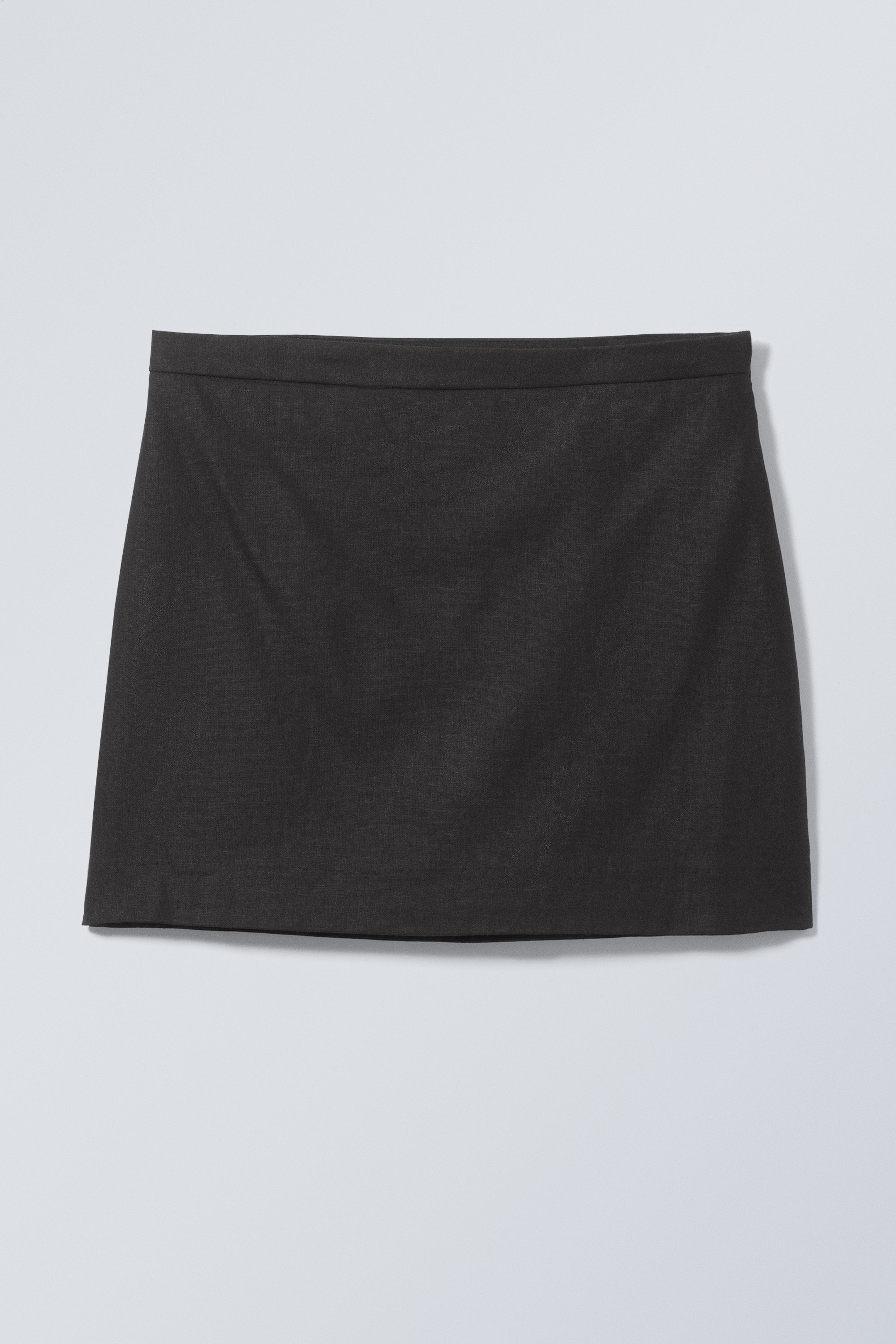 Black - Millie Linen Mix Mini Skirt - 0