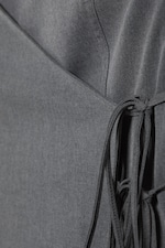 Dark Grey Melange - Asymmetric Wrap Strap Top - 1