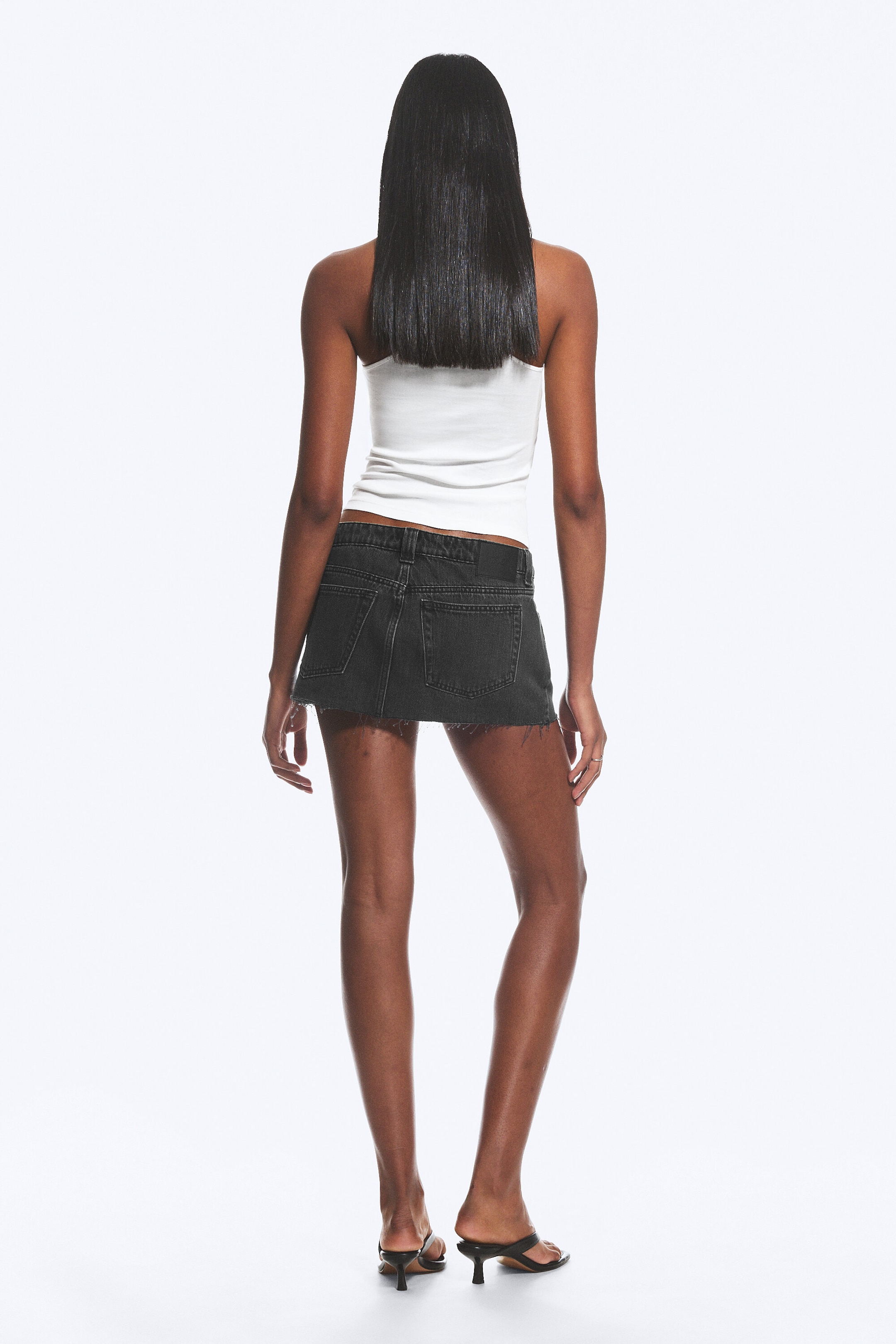 Elegie Black - Black - Denim Mini Skirt - 2