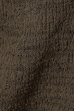 Dunkelbraun - Schulterfreier Strickpullover - 5