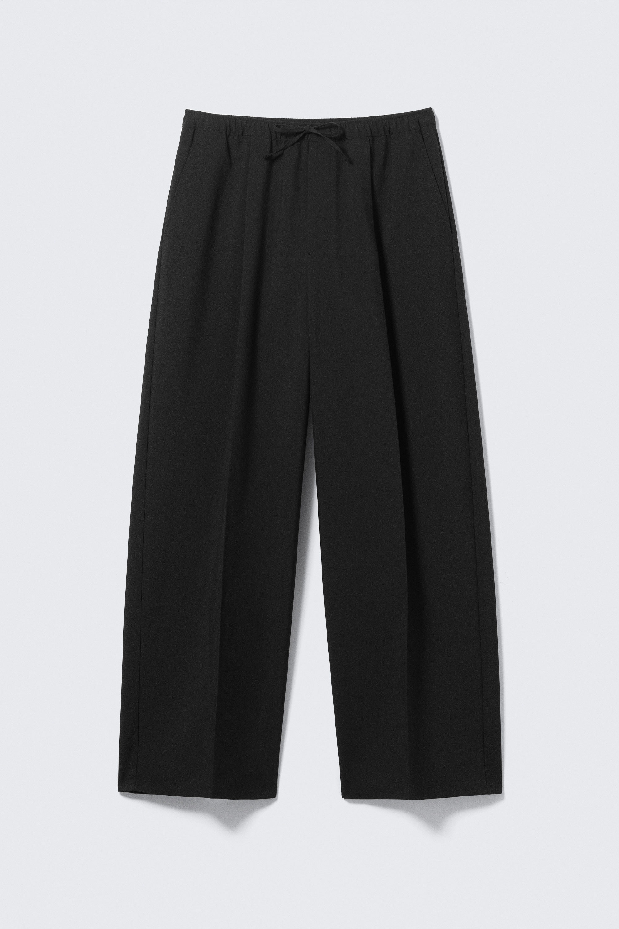 Black - Oversized Suit Trousers - 1