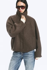 Dark Mole - Wool-blend funnel jacket - 2