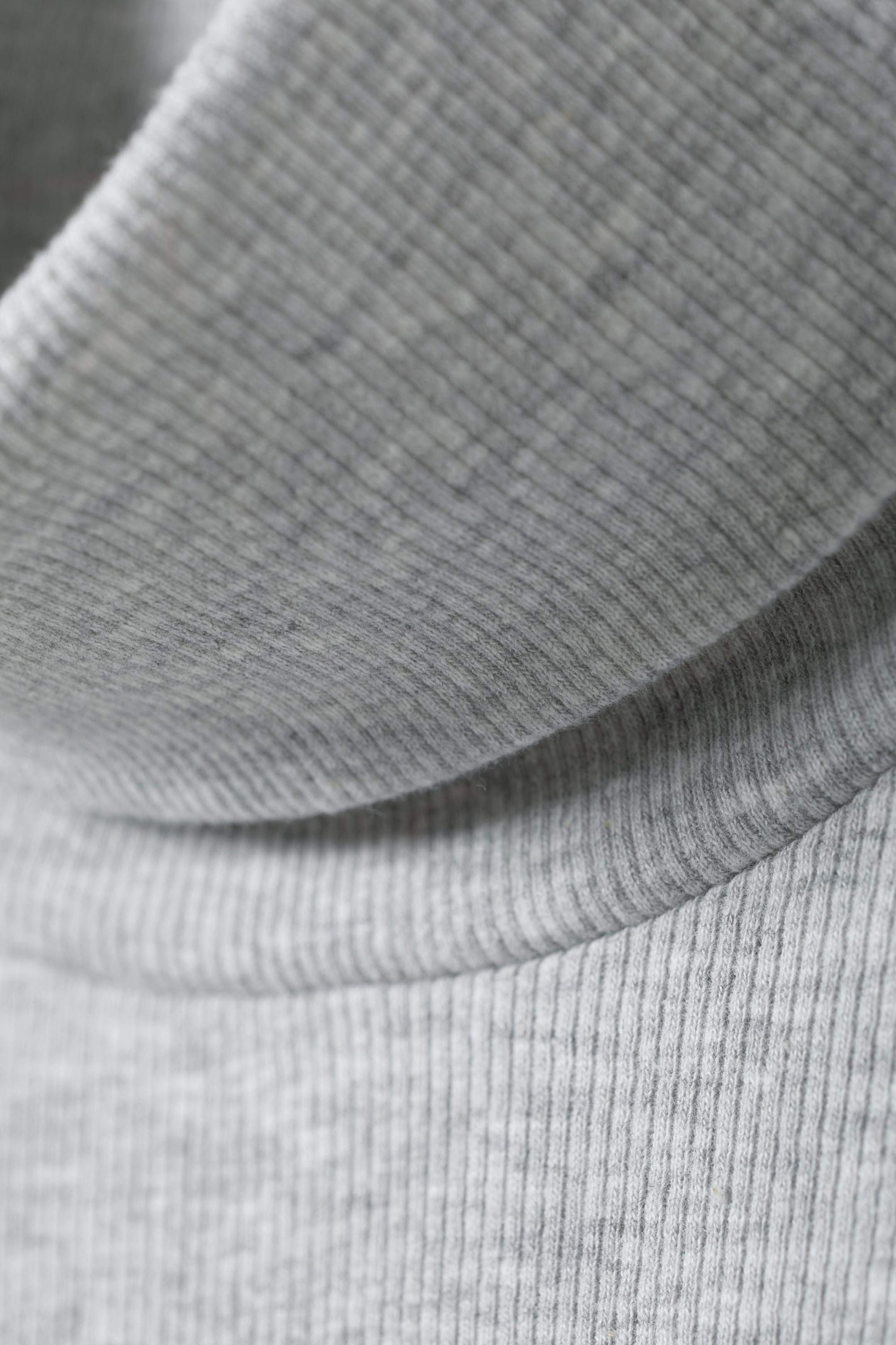 Graumeliert - Gerippter Rollkragenpullover Verena - 1