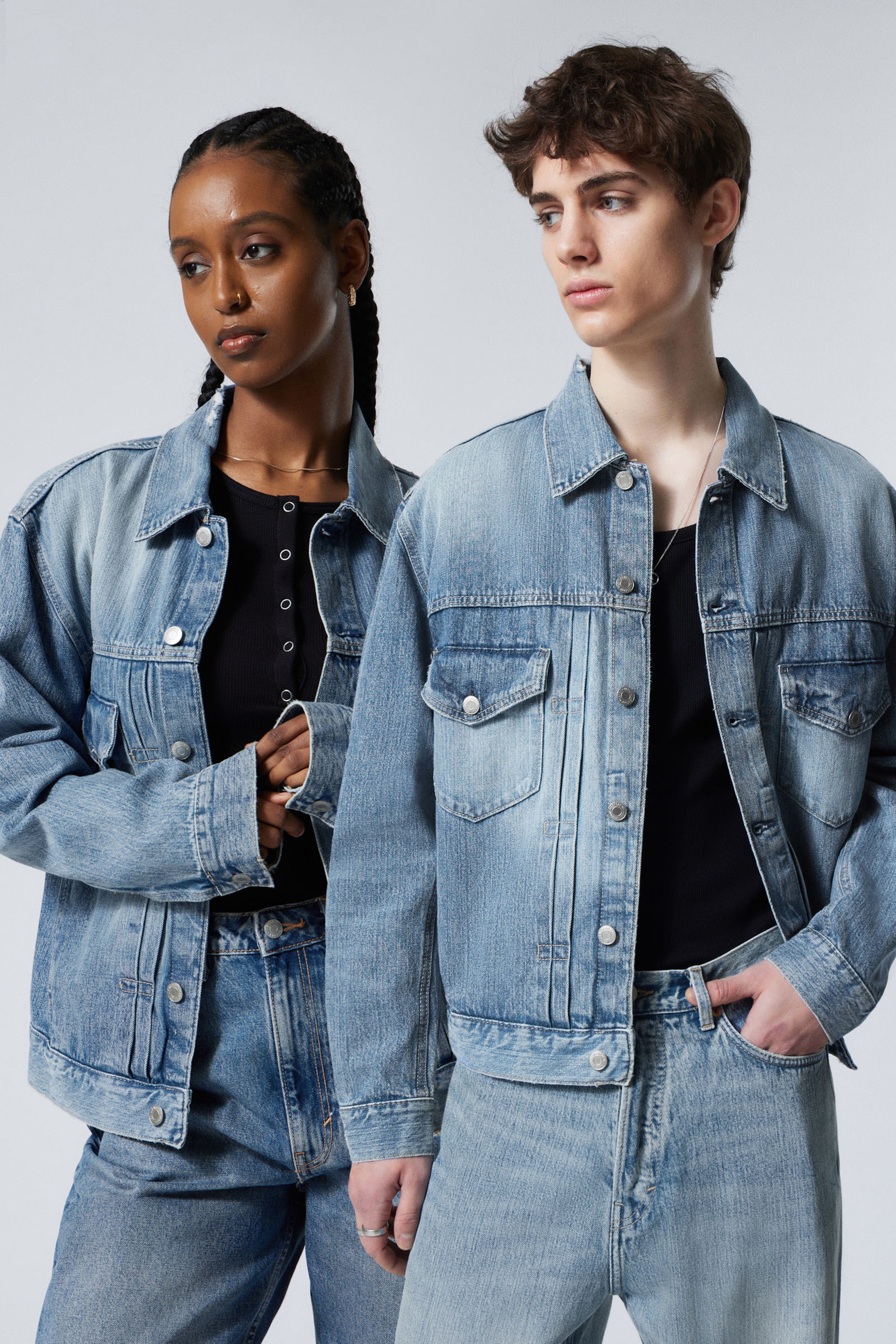 #79829D - Denim jack met ruimvallende pasvorm - 1