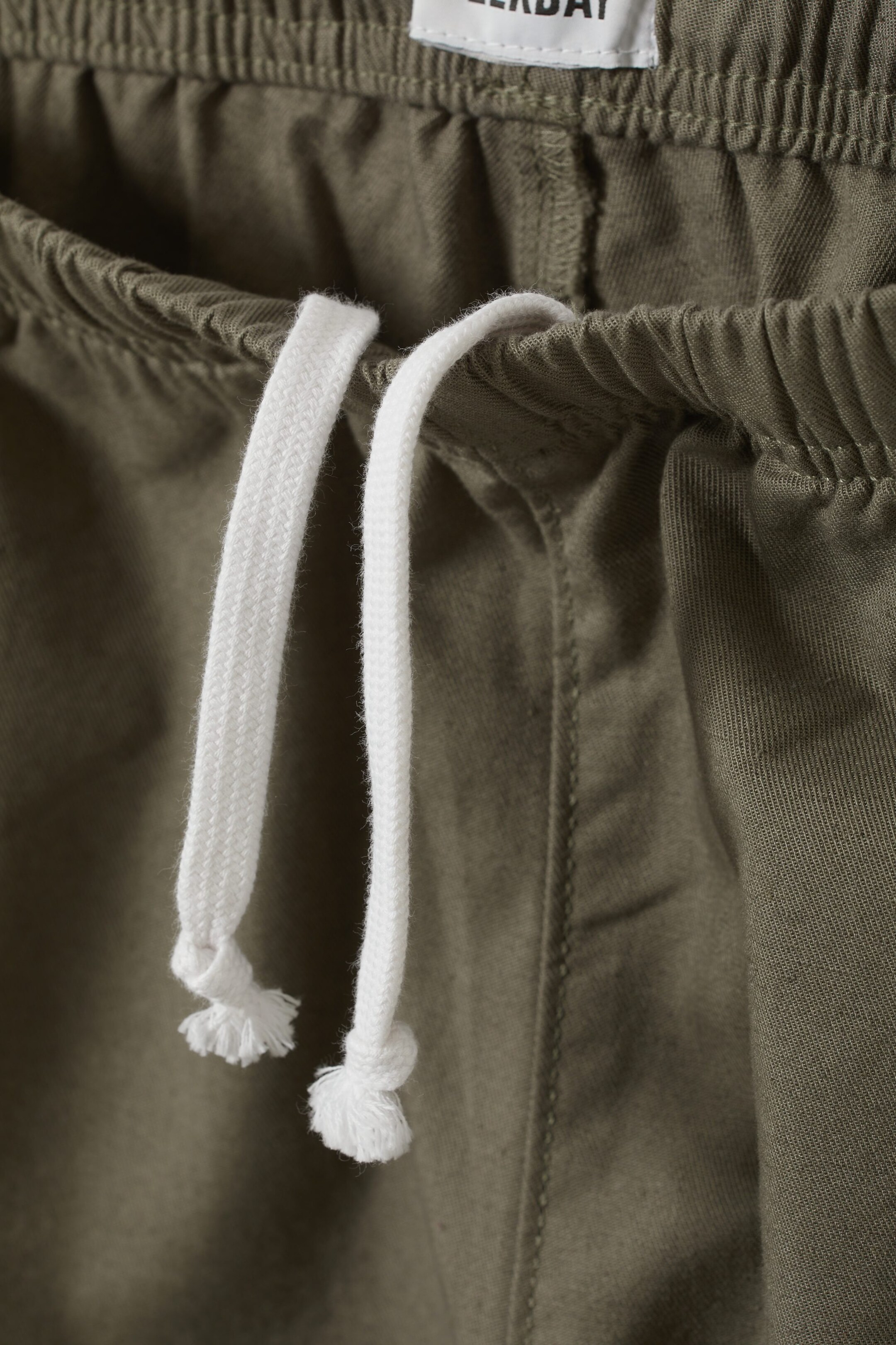 Khaki grey - Seth Wide Linen Mix Joggers - 1