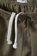 Khaki grey - Seth Wide Linen Mix Joggers - 1