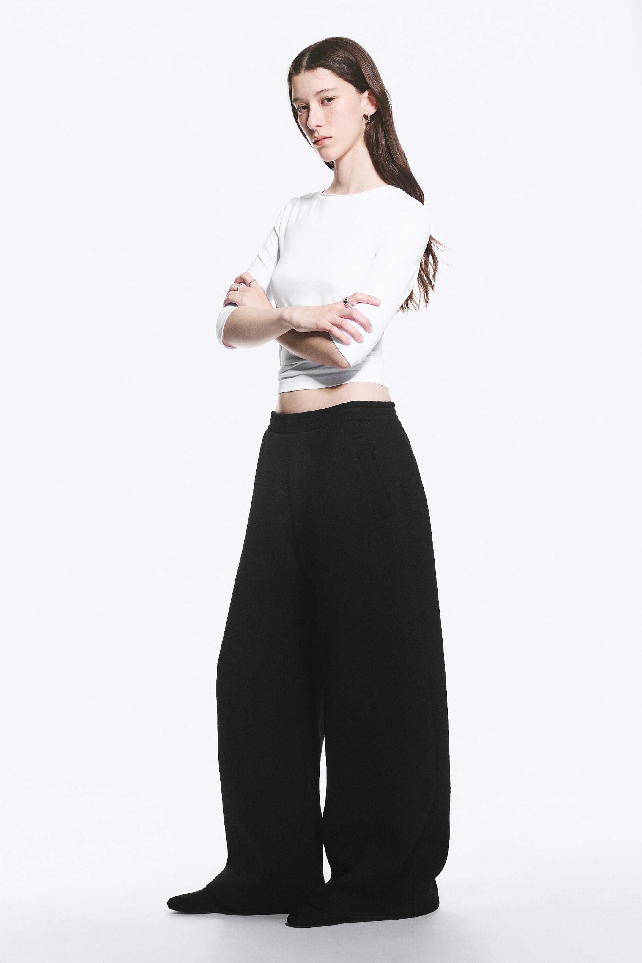 Noir - Pantalon de jogging fuselé décontracté - 2