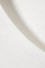 White - Dragon Fruit - Cropped Printed Ribbed Cotton T-shirt - 1