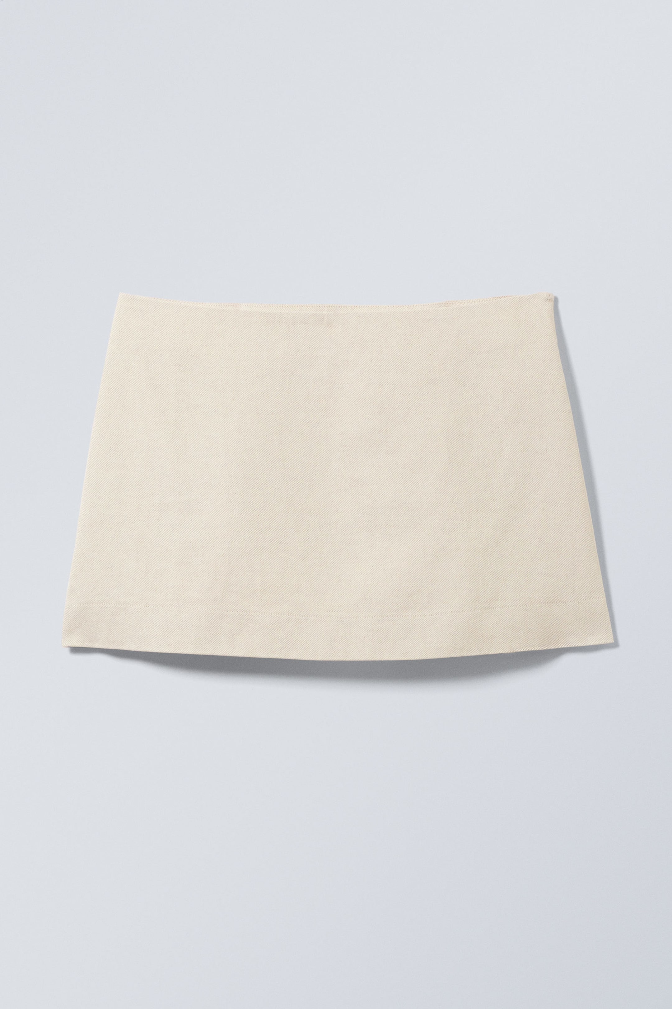 Ecru - Mini Linen Blend Skirt - 4