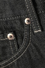Black Rinse - Sphere Low Rise Loose Straight Jeans - 1