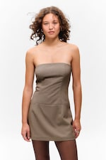 Mole Melange - Mini Tube Suiting Dress - 1