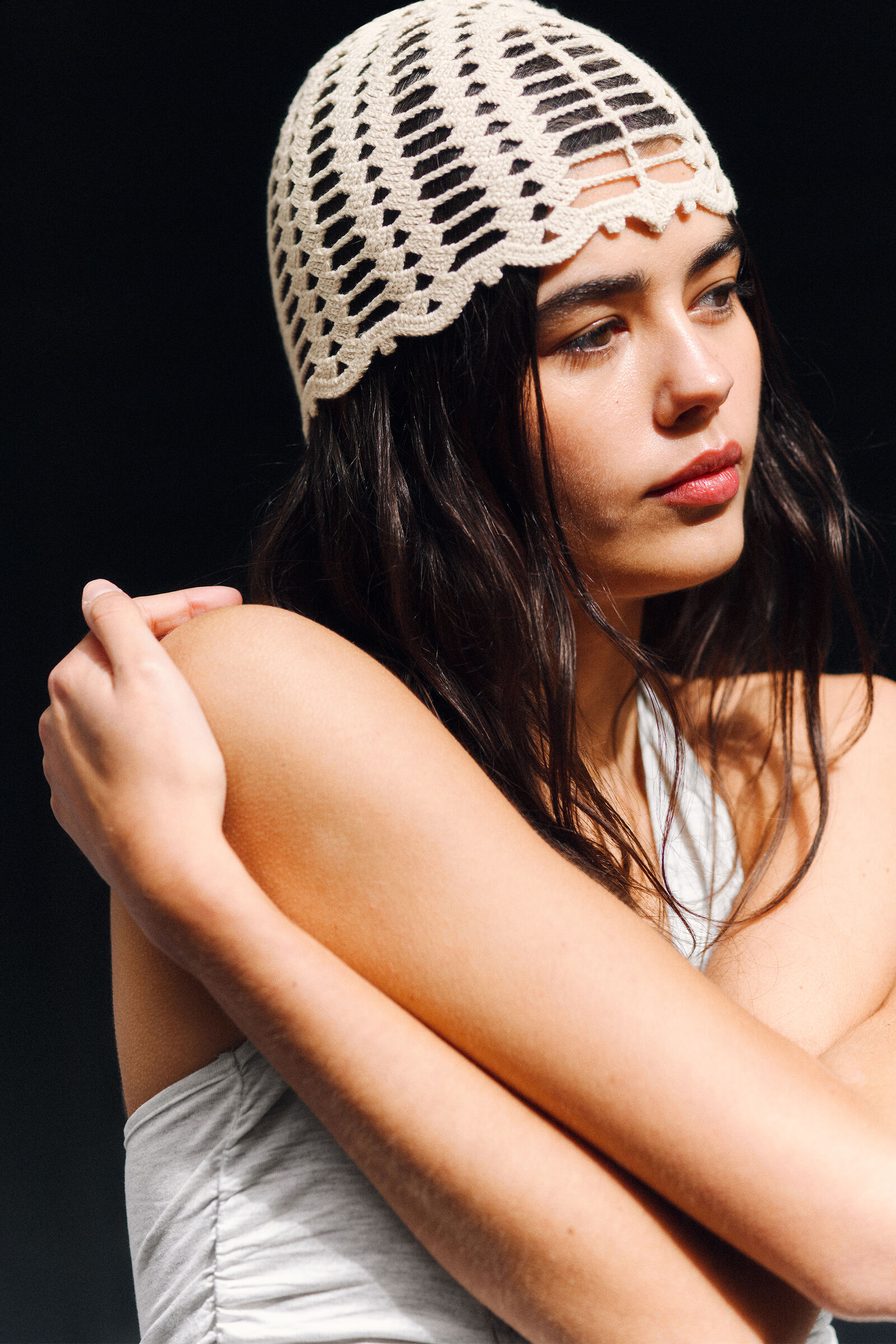 Crochet Cotton Skull Cap