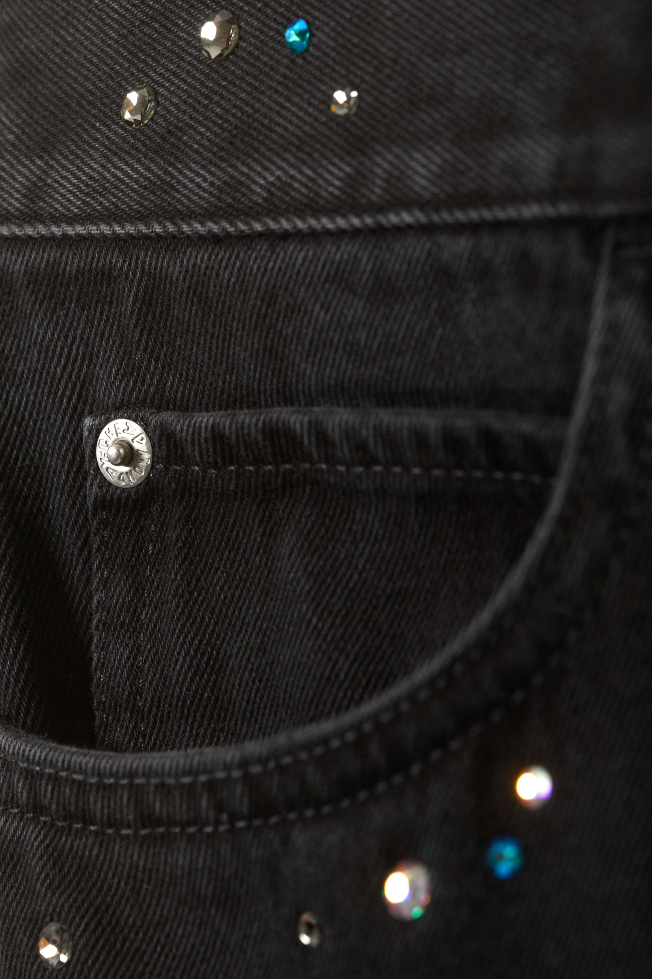 Verblasstes Schwarz - CM x LB Looser Black Crystallised Unisex Jeans - 9
