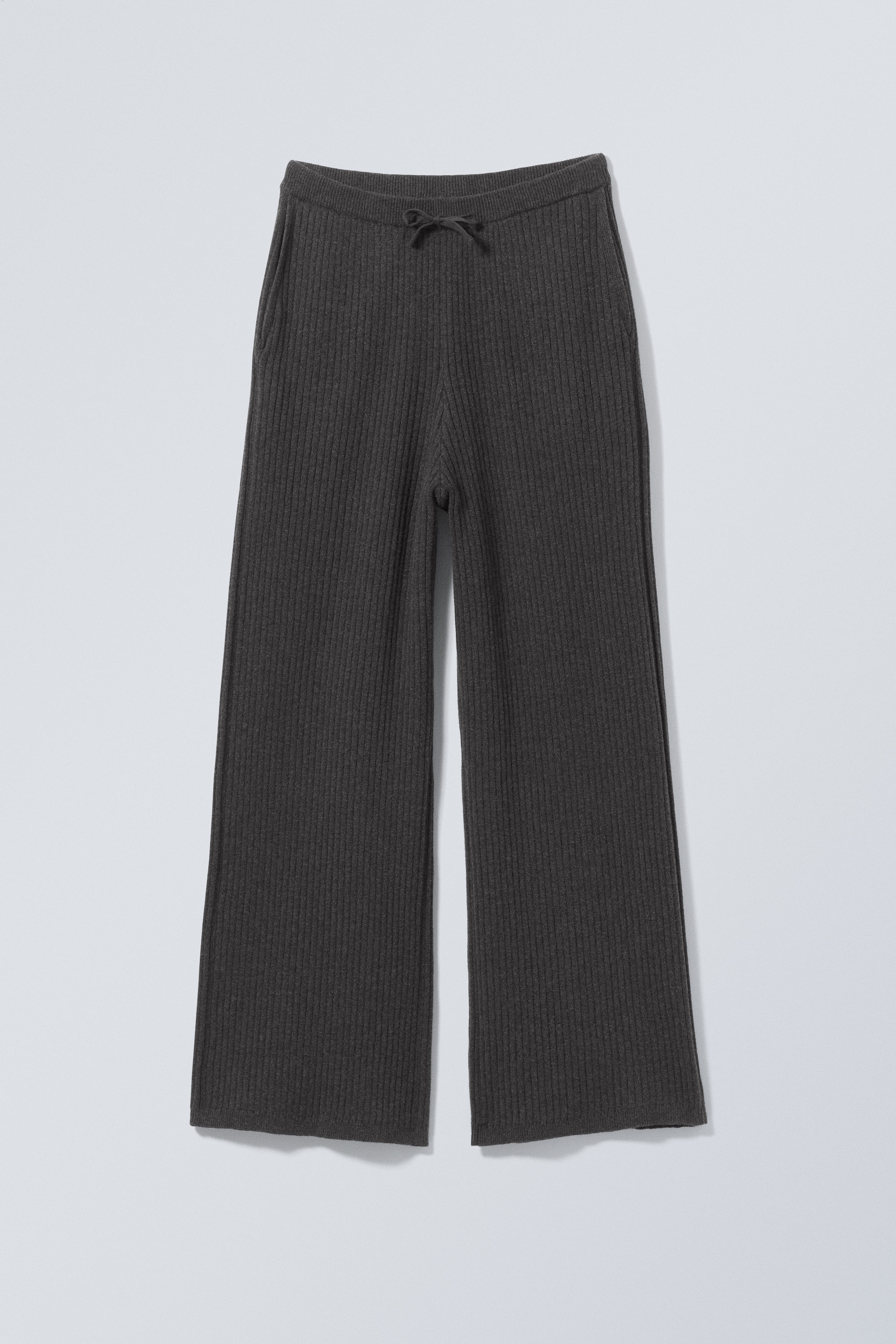 darwin knitted loose trousers - Dark Grey | Weekday WW