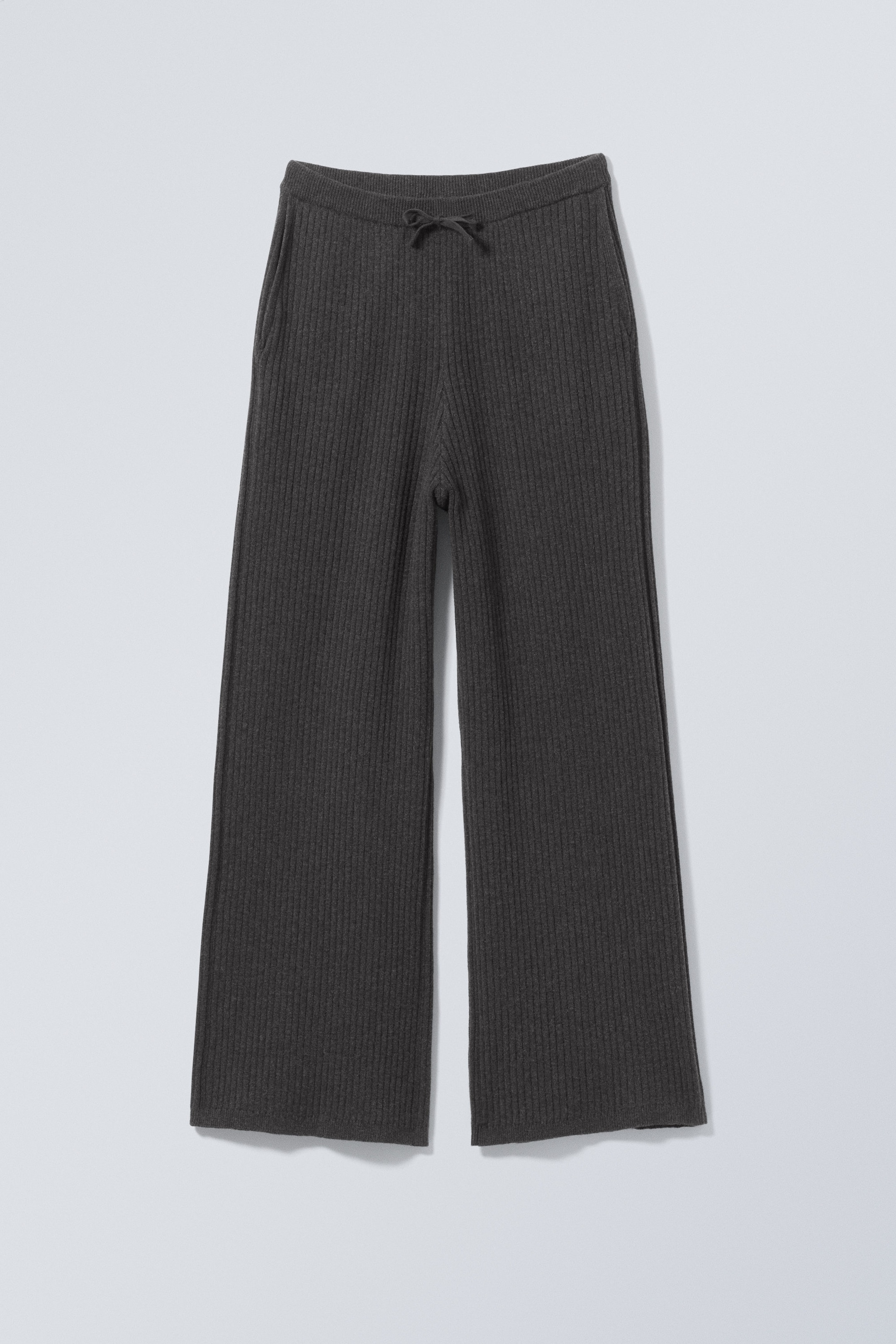 Dark Grey - Darwin Knitted Loose Trousers - 0