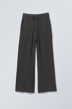 Dark Grey - Darwin Knitted Loose Trousers - 0
