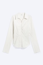 Light Dusty White - Long-Sleeved Hook-and-eye Top - 3
