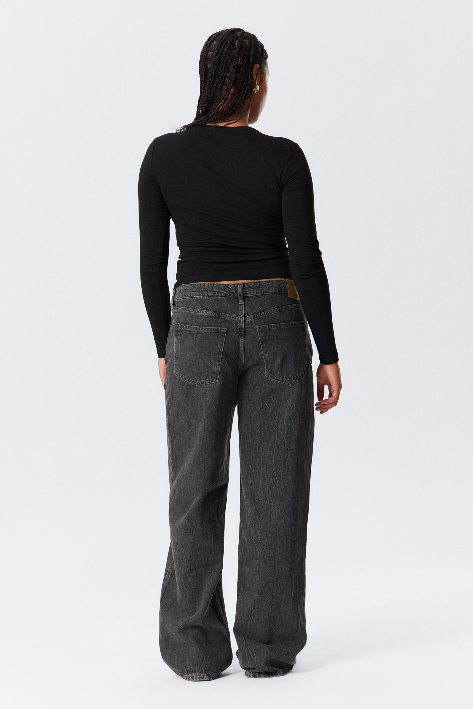 Ample Low Rise Loose Wide Leg Jeans - Risso Black - Black/Baltic Blue - Dark Blue/Gasoline Blue - Medium Blue/Ink Black - Black/Blue Stream - Medium Blue/Snow Blue - Light Blue/Blue One - Medium Blue/Deep Sea Blue - Dark Blue/Mine Grey - Dark Grey/Lip Blue - Light Blue/Lake Blue - Dark Blue/Ice Blue - Light Blue/Cyan Dust - Medium Blue/Mine Blue - Medium Blue - 3