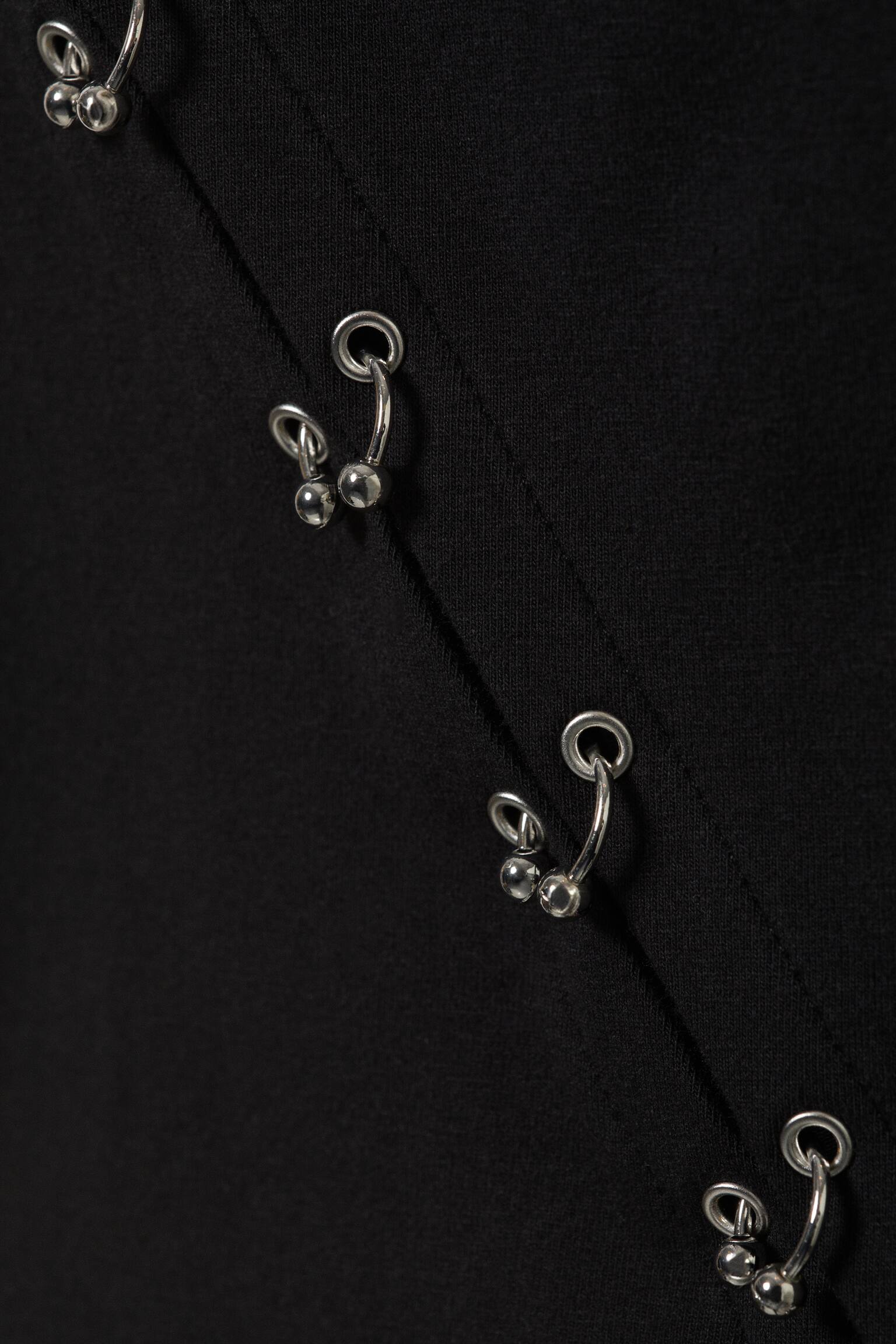 Top sin mangas Slim Pierced Seam - Negro - 3