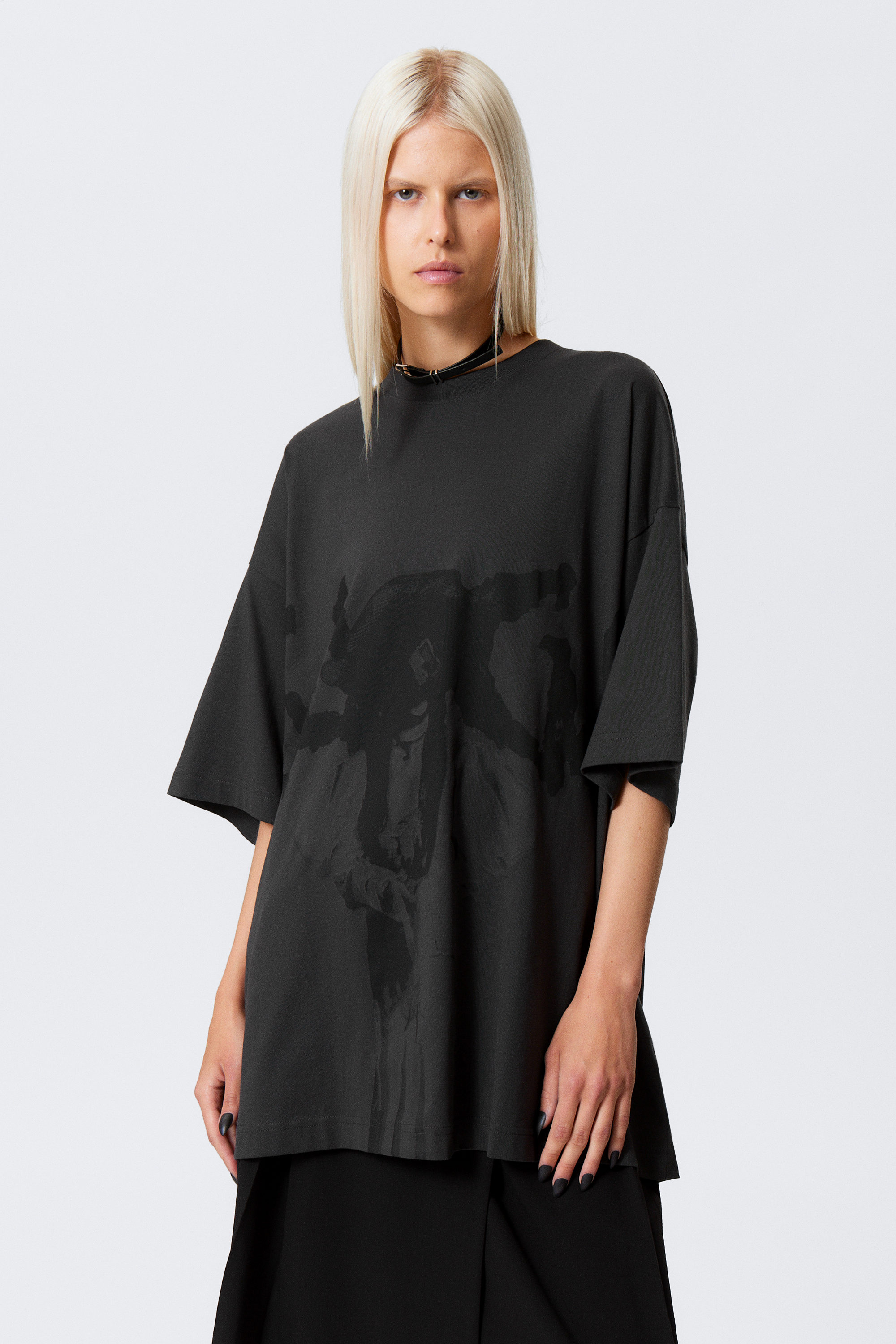 Off-black - Gaga Long T-Shirt - 2