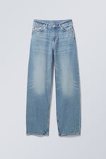 Seventeen Blue - Bleu moyen - Jean ample jambe large taille mi-haute Rail - 0