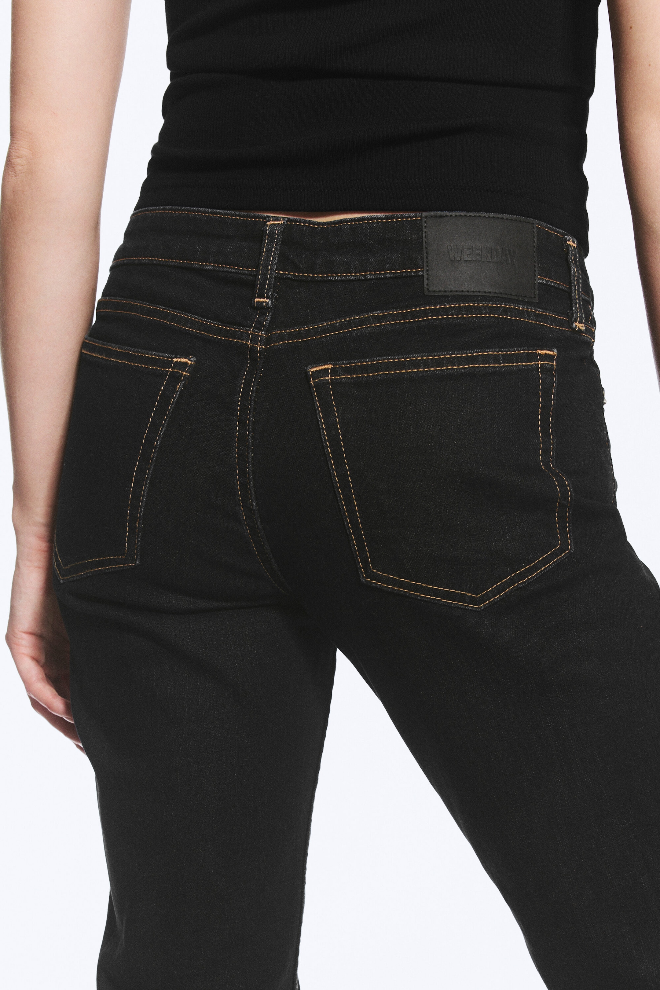 Shiny Blue - Dark Blue - Neptune Low Rise Slim Straight Jeans - 4