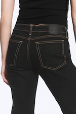 Shiny Blue - Dark Blue - Neptune Low Rise Slim Straight Jeans - 4