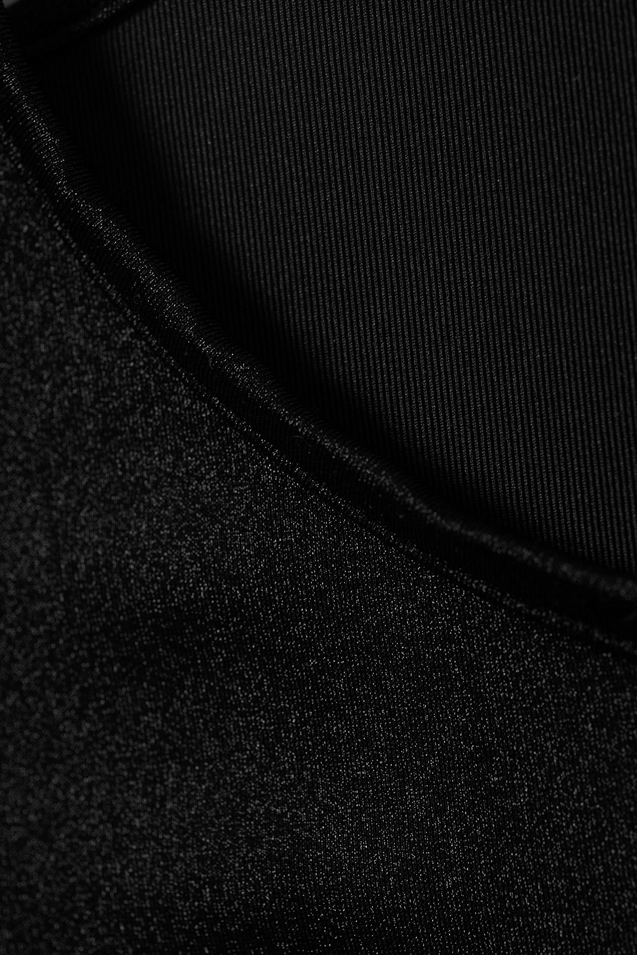 Black - Cut-out Nylon Bodysuit - 2