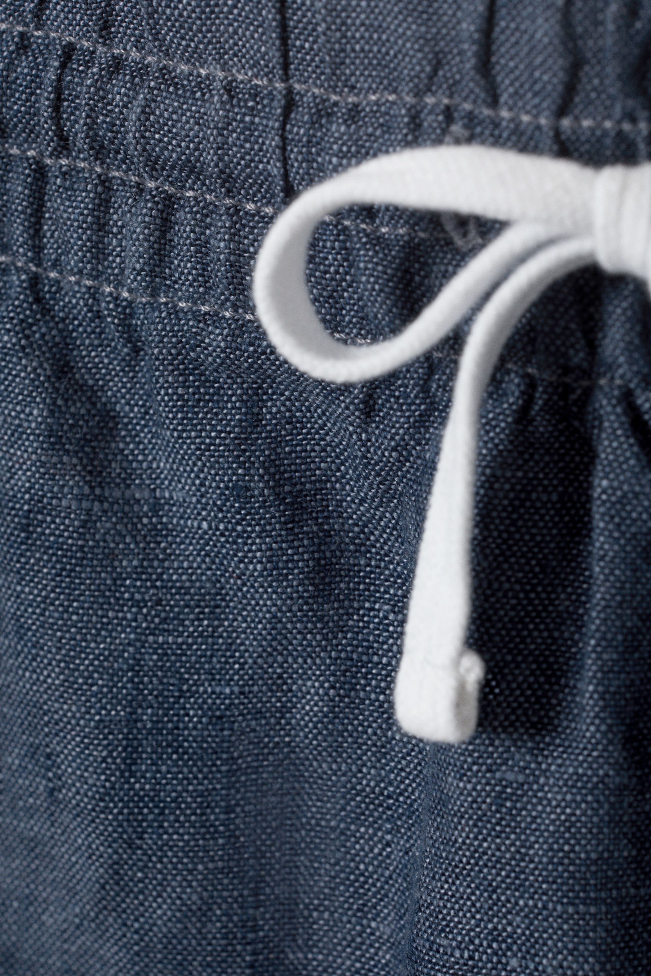 Dark Blue Melange - Olsen Linen Shorts - 5
