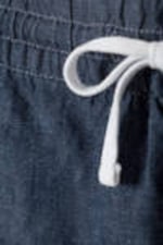 Dark Blue Melange - Olsen Linen Shorts - 5
