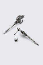 Silver - Sword Earrings - 0