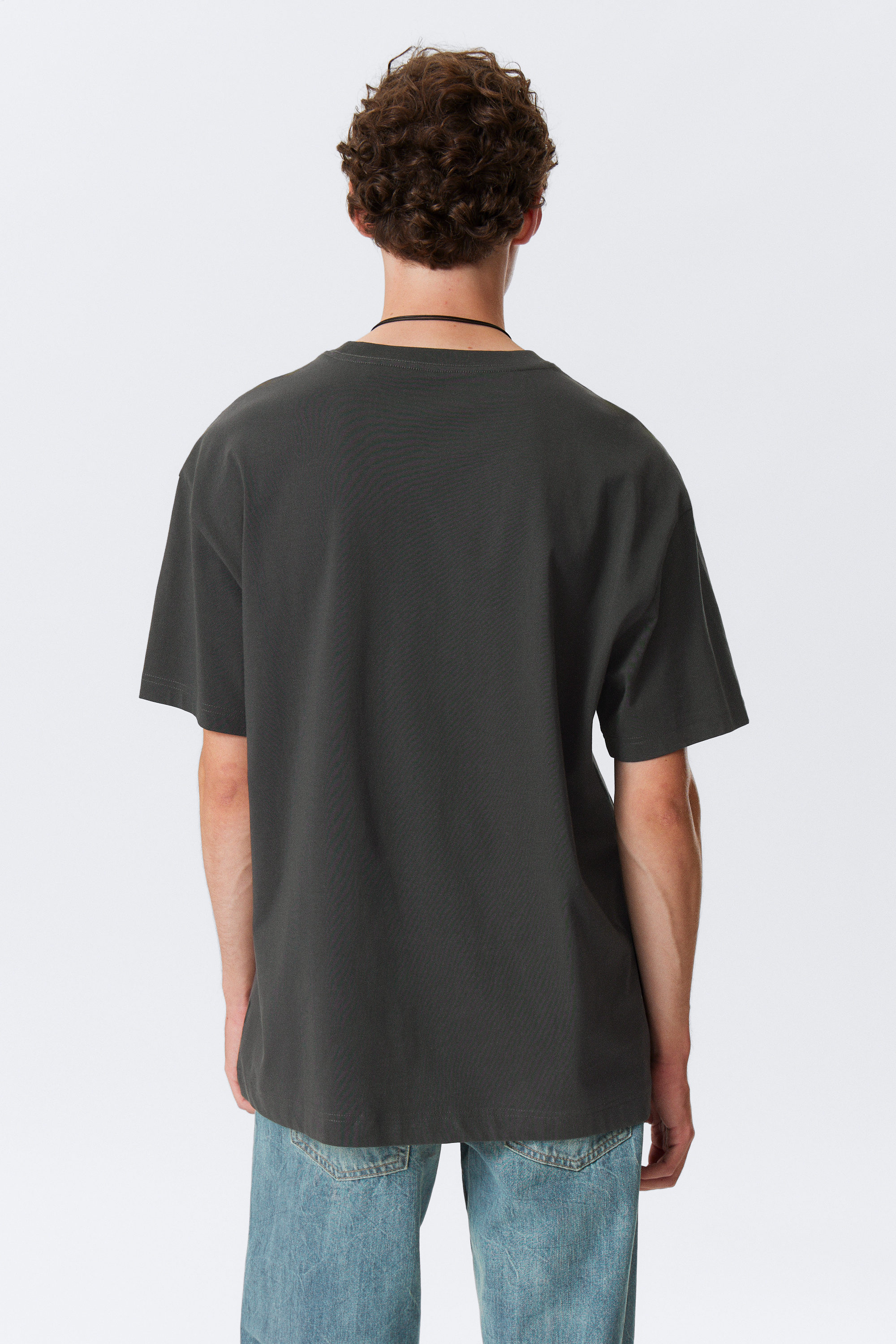 Schwarzgrau - Schweres Oversized-T-Shirt - 2