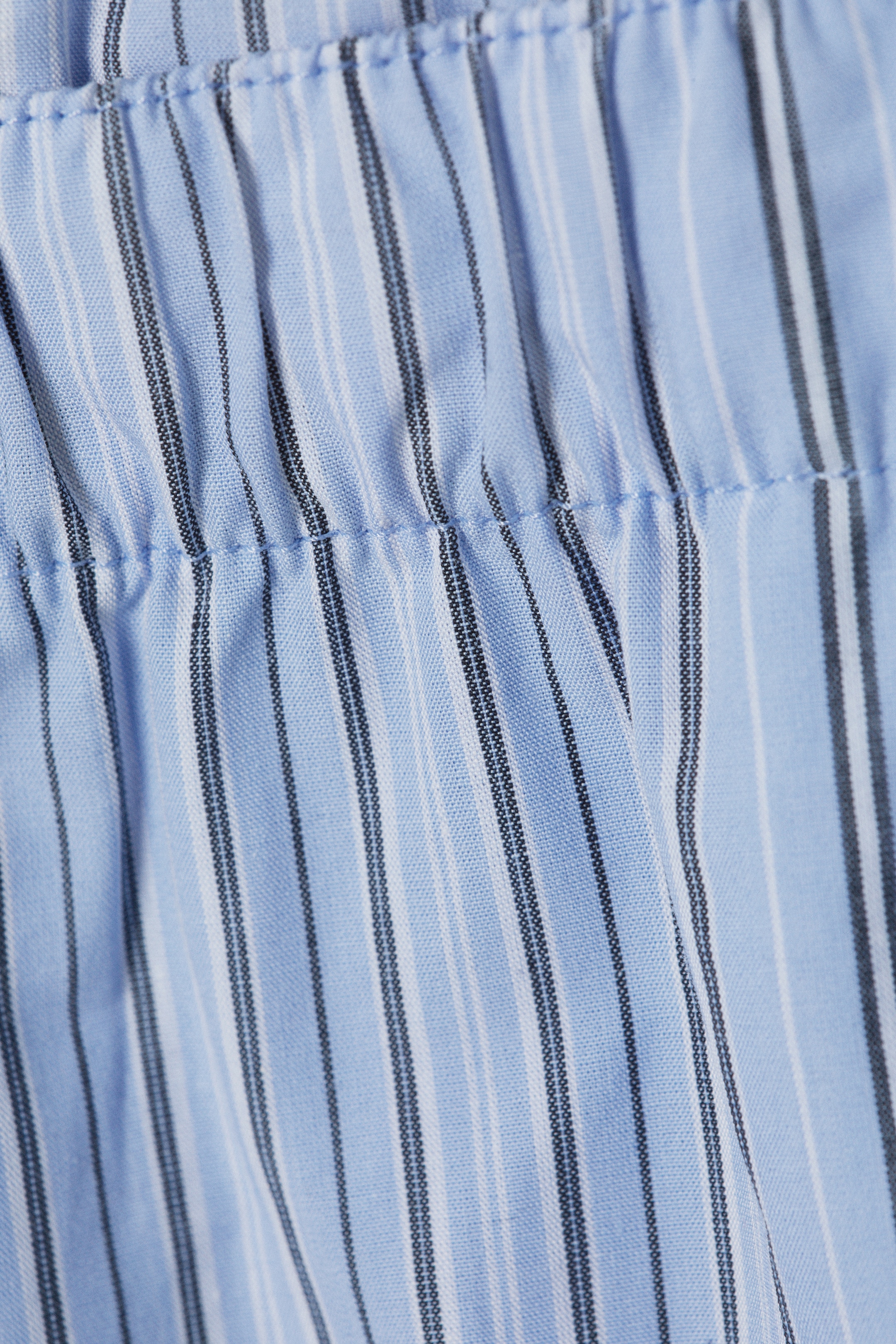 Visualizza immagine più grande: Pantaloni loose in cotone a vita bassa - Azzurro a righe - DONNA | H&M IT 6