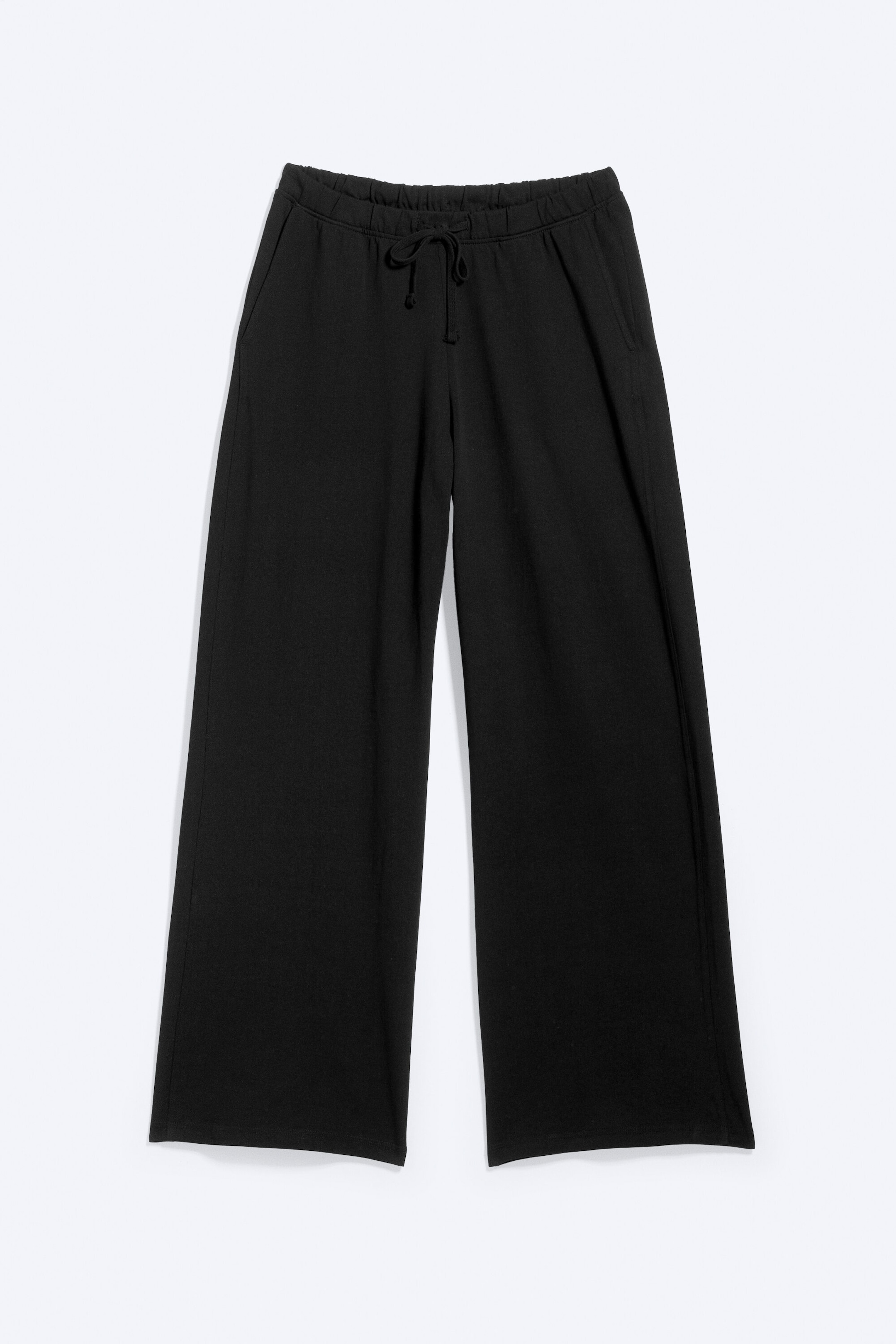 Black - Wide Pyjama Cotton Trousers - 4
