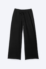 Black - Wide Pyjama Cotton Trousers - 4