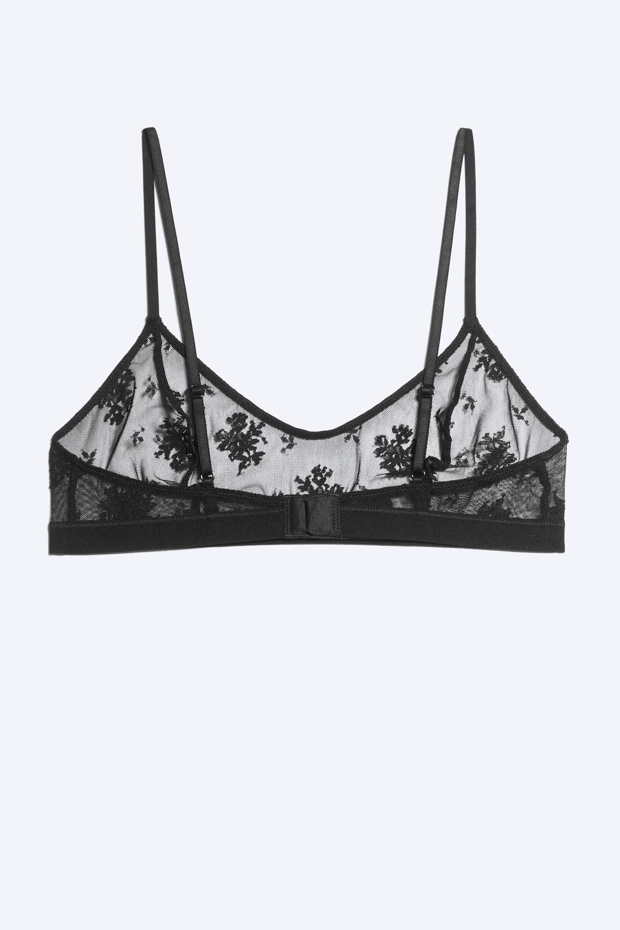Black Lace - Scooped soft plunge bra - 2