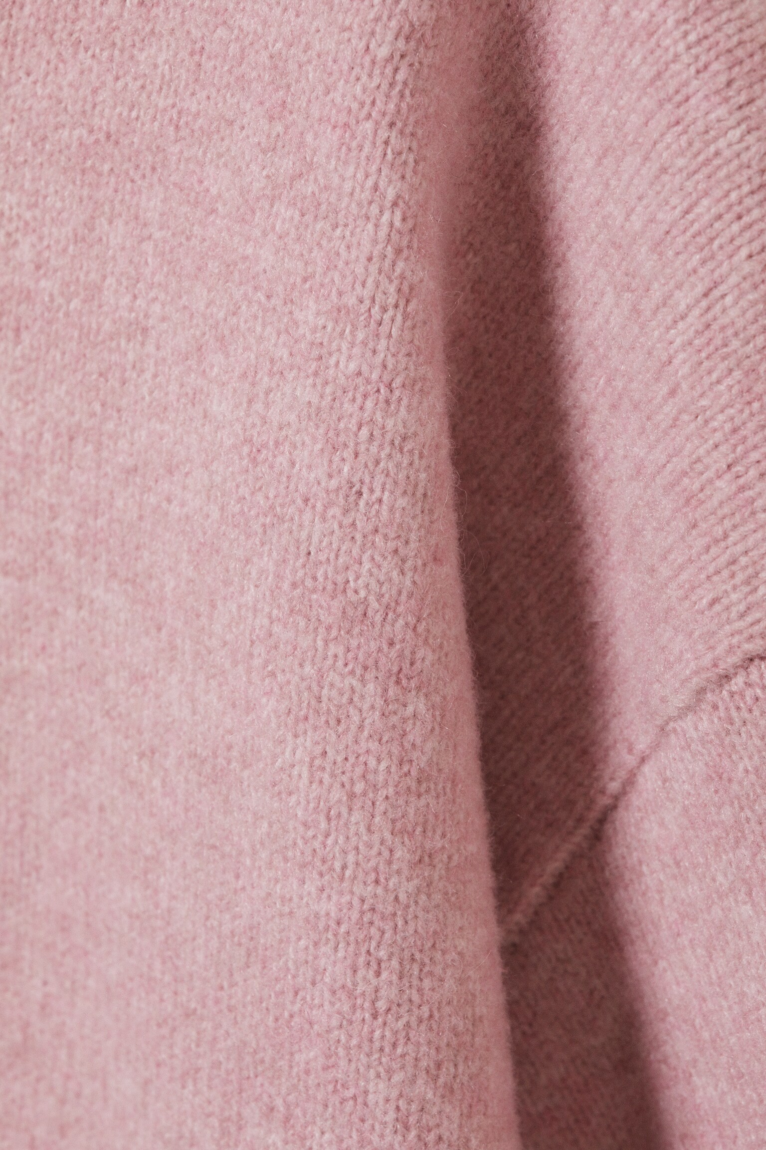 Knitted Oversized Sweater - Light Dusty Pink/Dusty White - 3