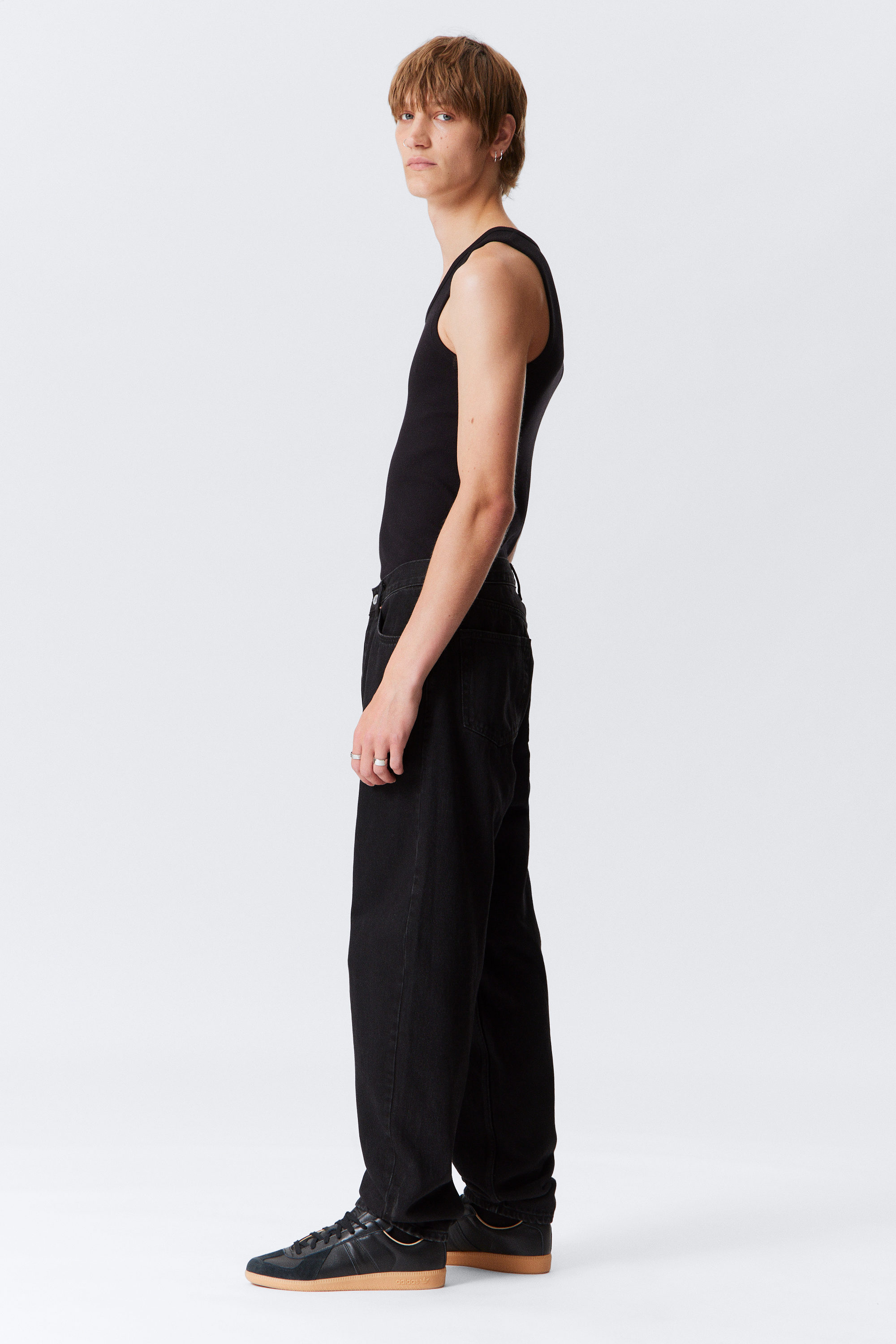 Tuned Black - Black - Ray Relaxed Tapered Leg Jeans - 2