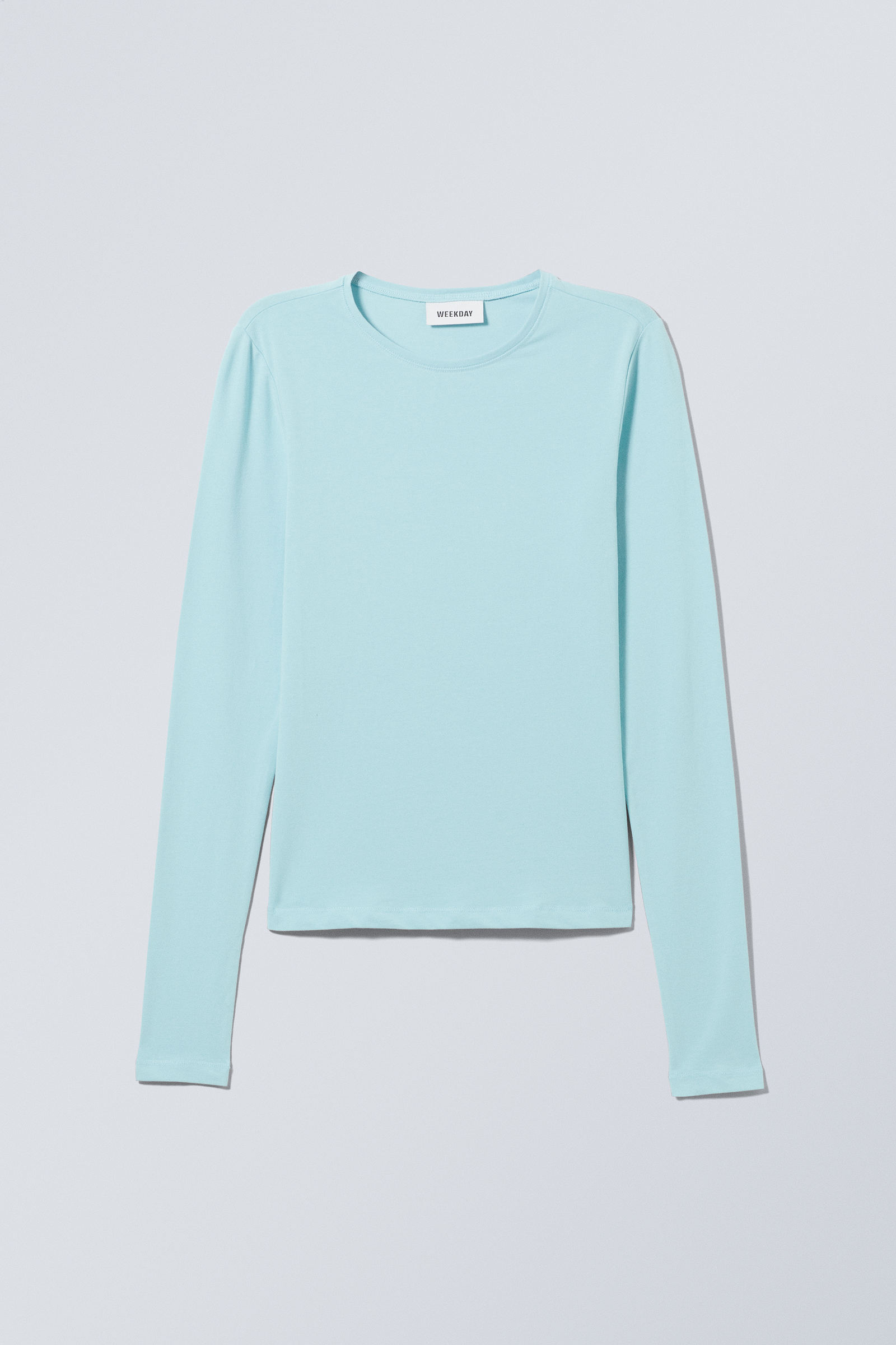 slim fitted long sleeve - Light Turquoise | Weekday GB