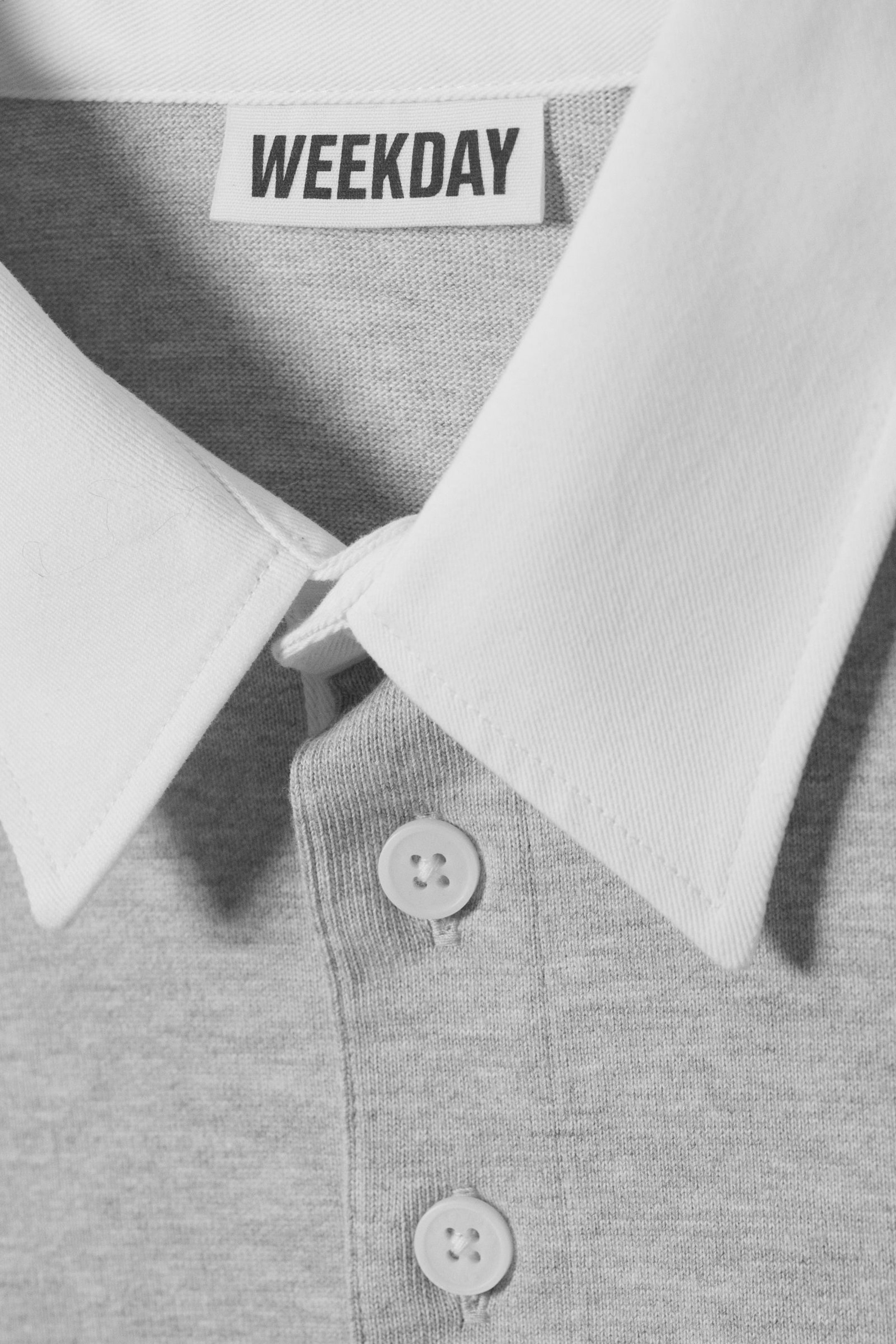 Grey Melange - Long-Sleeved Rugby Shirt - 4