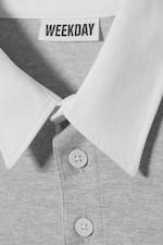 Grey Melange - Long-Sleeved Rugby Shirt - 1