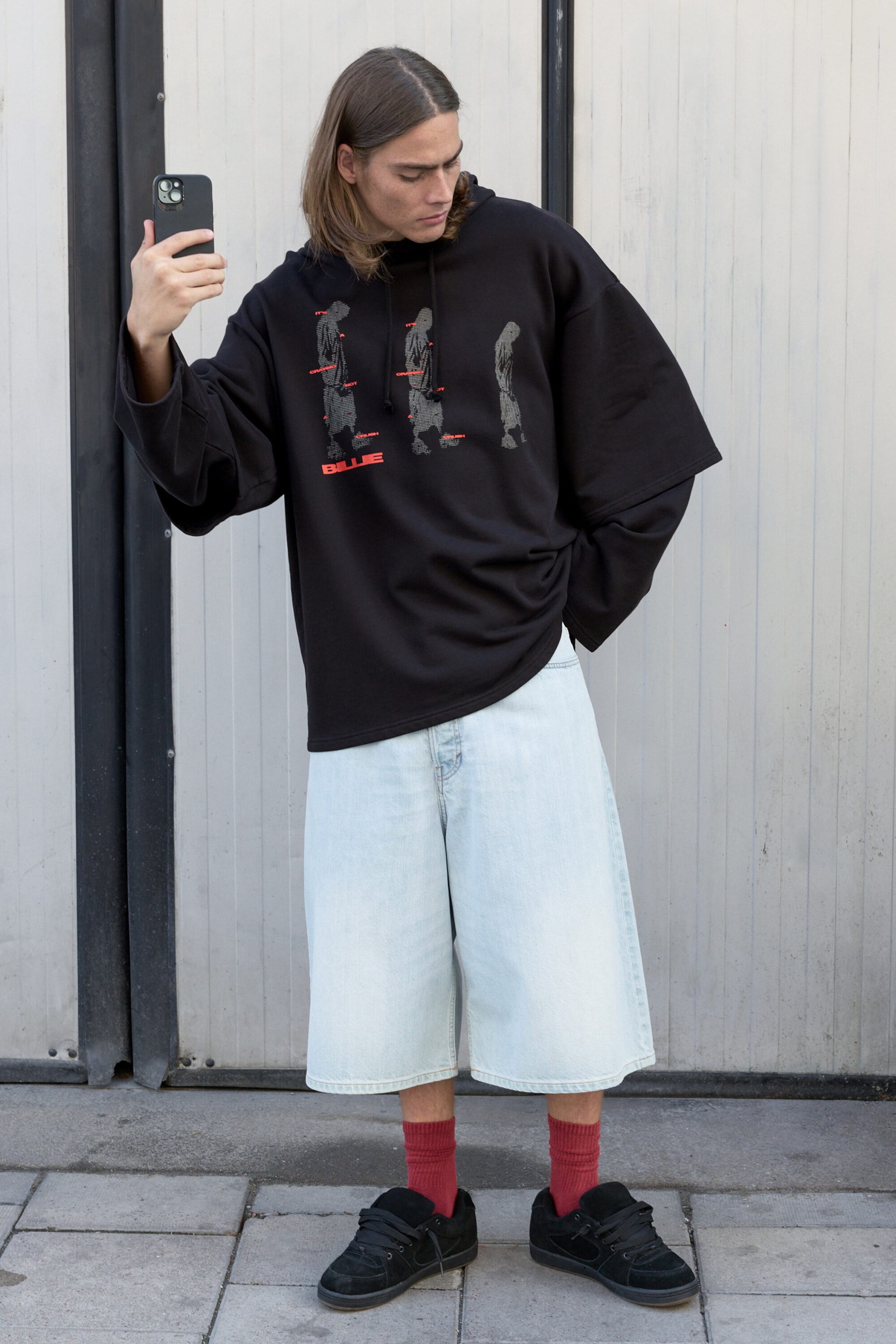 Black - BILLIE MEGA OVERSIZED HOODIE - 2