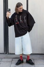 Schwarz - BILLIE MEGA OVERSIZED HOODIE - 1