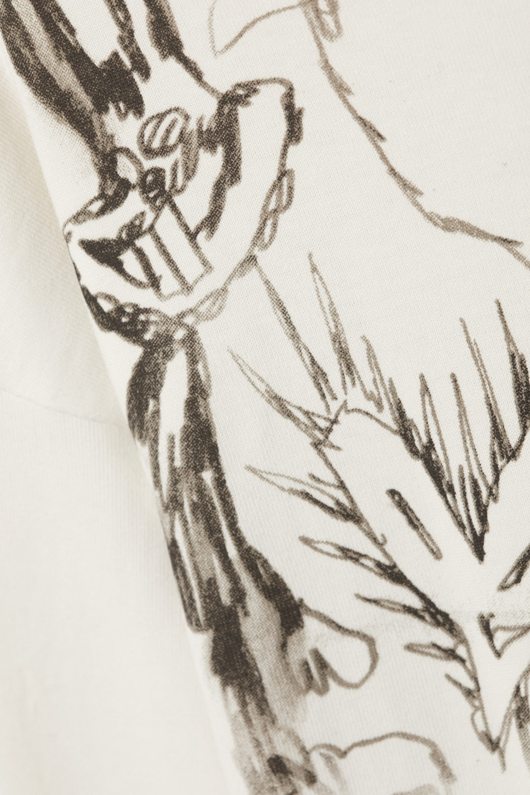 Weiß - Skizzenbuch - Kastiges Langarmshirt mit Grafikprint - 2