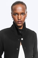Black - Long-sleeved buttoned shirt - 1