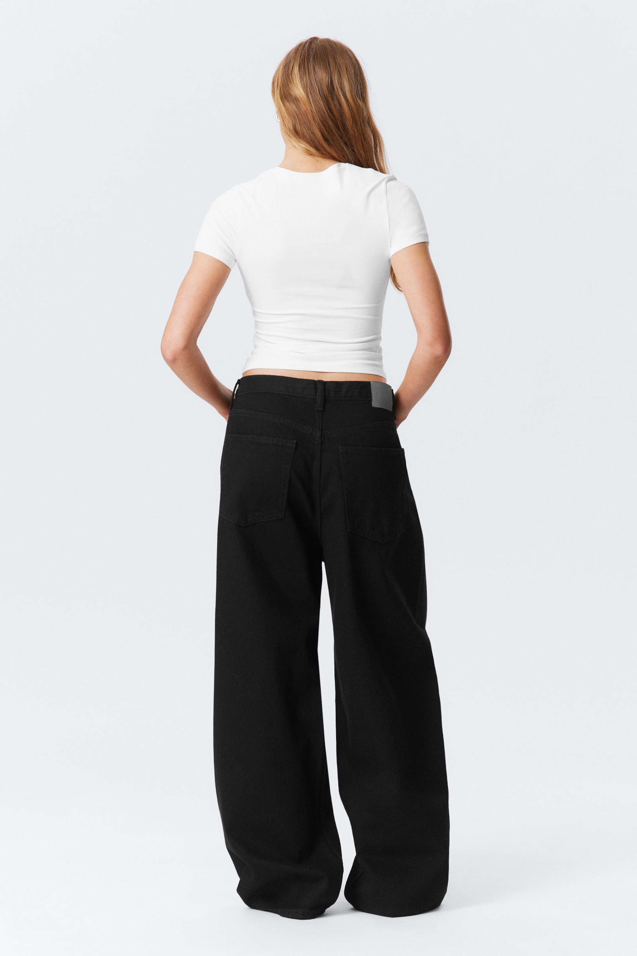 Black Rinse - Black - Astro Loose Baggy Leg Jeans - 7