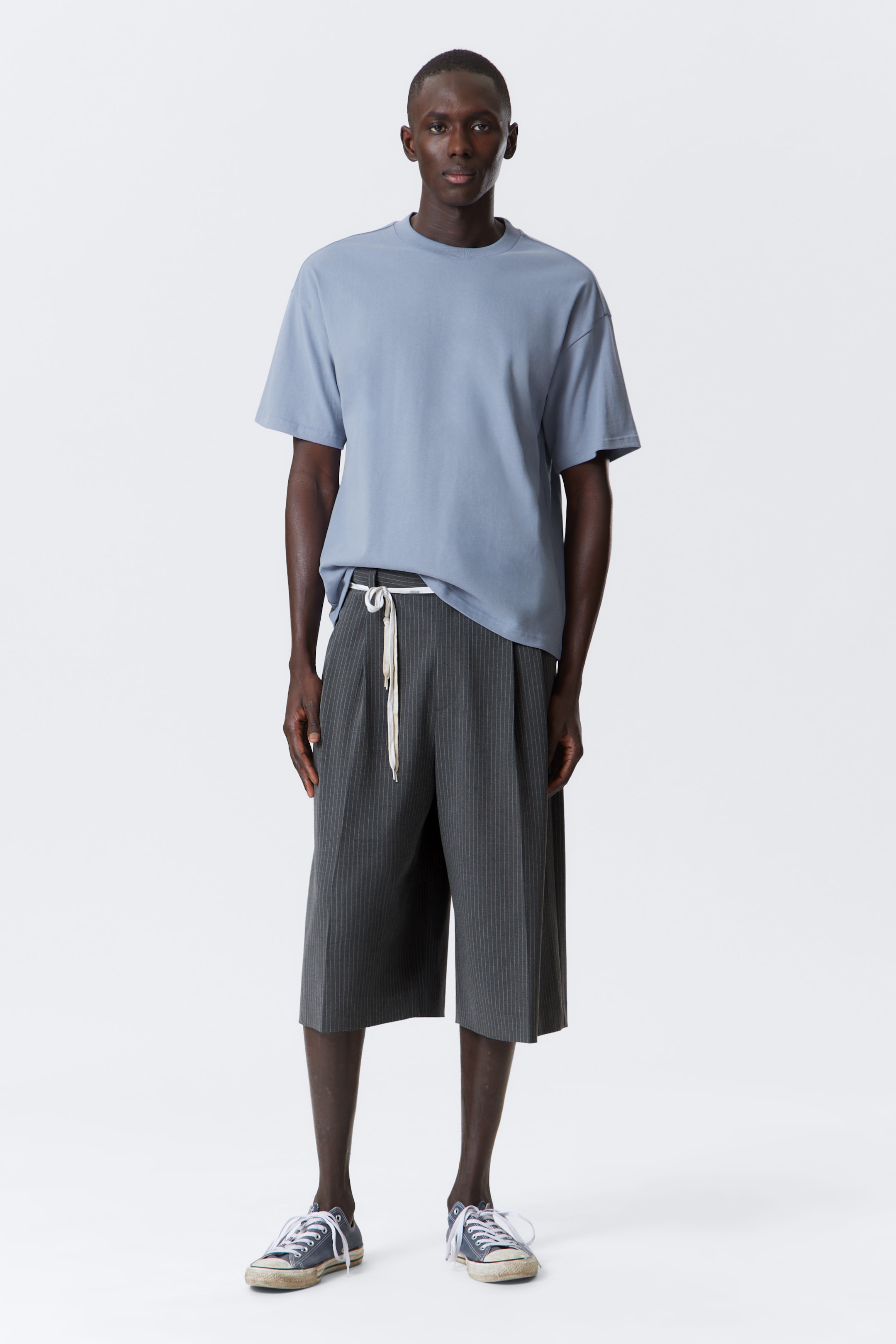 Zobacz większy obraz: Great Boxy T-shirt wagi ciężkiej - Jasny zakurzony błękit - ON | H&M PL 2