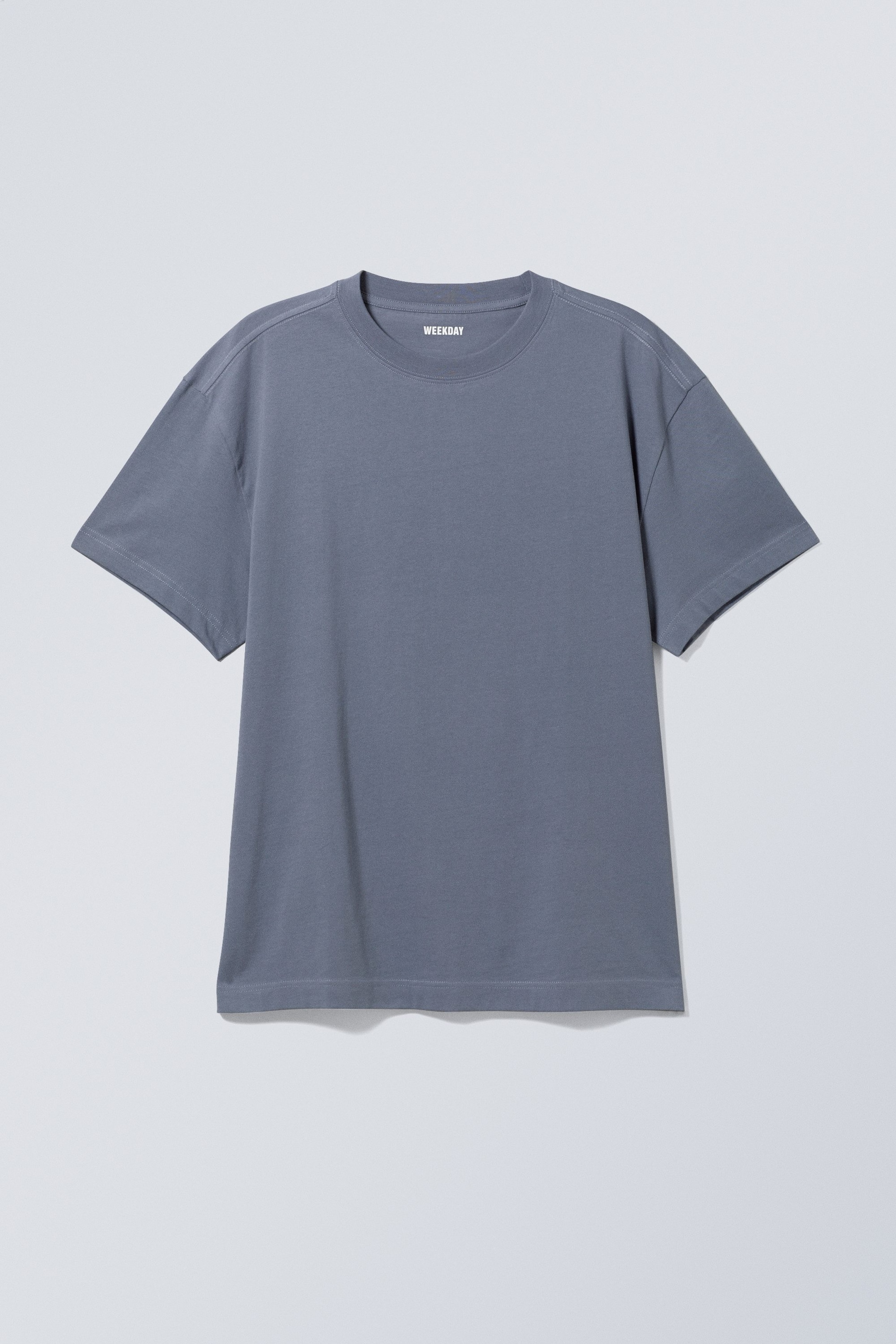 Blå - Oversized Heavyweight T-shirt - 0