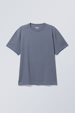 Blå - Oversized Heavyweight T-shirt - 0